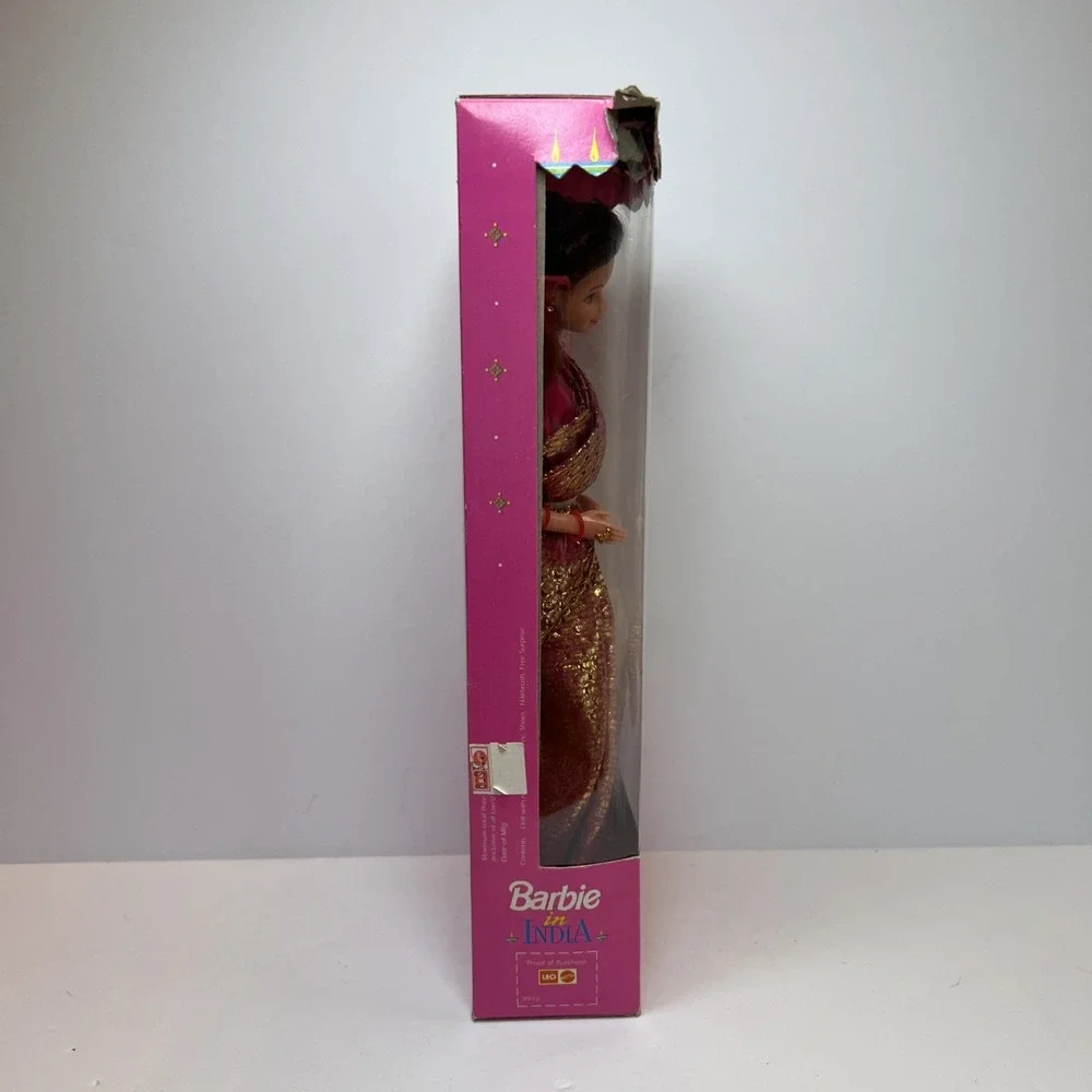 1993 Barbie in India Purple Gold Sari Mattel India NIB Vintage Box Damage